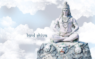 Shiva statue rock clouds message - bholekar srihari free wallpaper for desktop