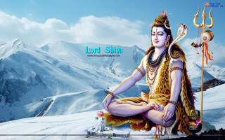 Lord shiv sitting snow mountain - divine free wallpaper