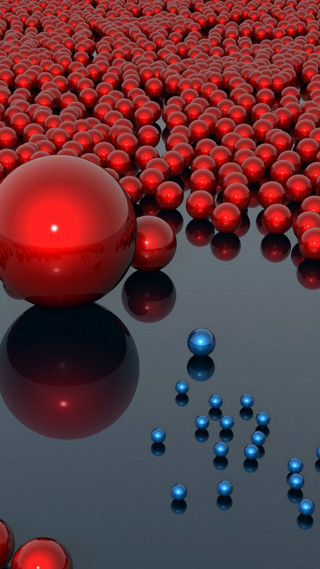 Red ball blue balls black - blue ball free wallpaper