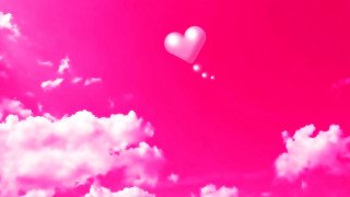 Heart shaped balloon flying sky - balloon free wallpaper