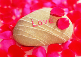 Rock heart love petals pink - anthony devas free wallpaper