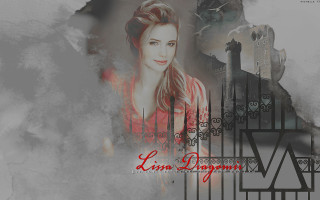 Woman longhair redshirt gatecastle ribbon - dark shadow free wallpaper