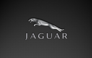 Jaguar logo black background silver 2 - a logo free wallpaper for desktop