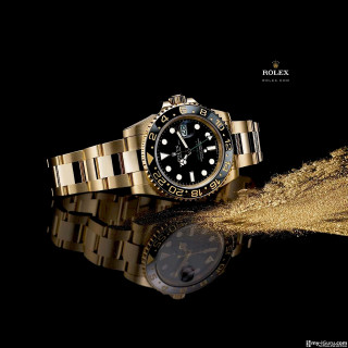 Rolex black dial gold bracelets - photorealistic free wallpaper for tablet