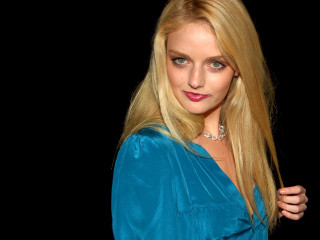 Blonde woman blue dress jewelry 2 - long blonde hair free wallpaper