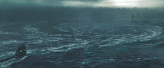 Boat water cloudy sky forest - a large body of water under a cloudy sky free wallpaper