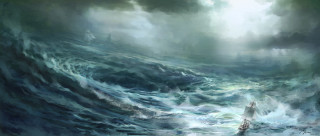 Ship stormy sea boat person - free ship wallpaper for desktop