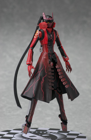 Toy figure checkered surface red - detail free wallpaper for mobile