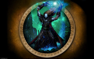 Man strange costume sword glowing - eldritch free wallpaper