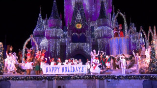 Castle night holiday lights group - free holidays wallpaper