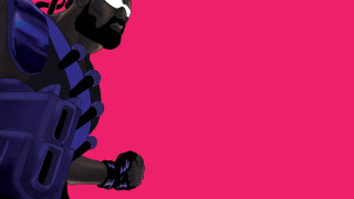 Man gun vest pink background 2 - cleon peterson free wallpaper