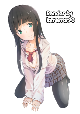 Girl white shirt tie anime - her hip free wallpaper for mobile