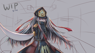 Woman costume long hair sword 2 - art station free wallpaper