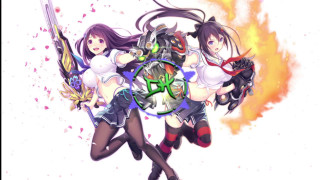 Anime girls guns sword holding - league of legends free wallpaper