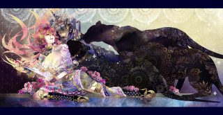 Woman bear cat tabletop mirror - anna dittmann free wallpaper for desktop