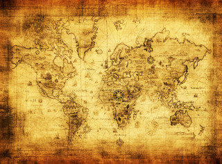 World map worn paper grungy - a world map free wallpaper