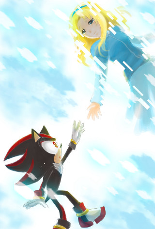 Cartoon character reaching sonic sky - alice prin free wallpaper for mobile