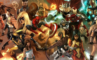Avengers characters fire background caption - alex ross free wallpaper