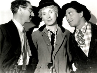 Men hats ties group standing - three man free wallpaper for desktop