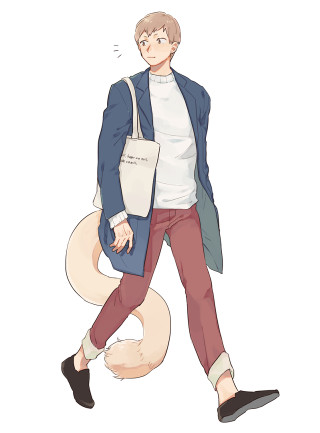 Man blue jacket red pants - red pants free wallpaper