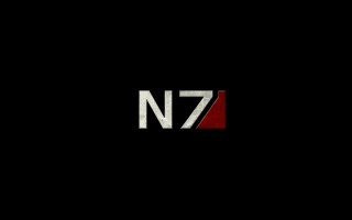 Black background red white n7 - the right side free wallpaper