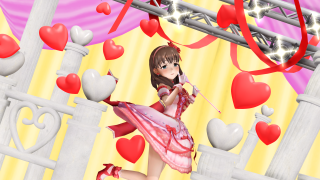 Girl dress cellphone stage hearts - a stage free wallpaper