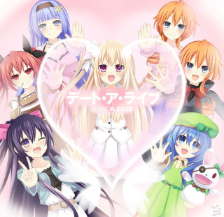 Anime girls heart love japanese - object free wallpaper for tablet