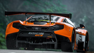 Orange sports car road trees 3 - nice looking orange sports car free wallpaper