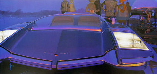 Futuristic car display case exhibition - allen jones free wallpaper