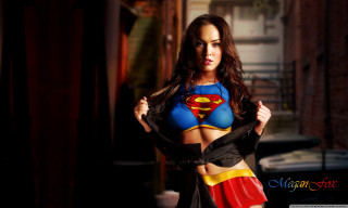 Woman superman costume posing jacket - a jacket free wallpaper