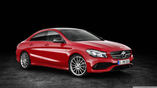 Red mercedes cla black background - feature free wallpaper for desktop