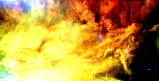 Colorful star cluster yellow red - dennis h. farber free wallpaper