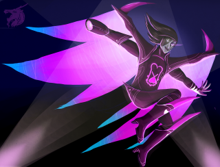 Woman purple costume cape tail - epsylon point free wallpaper