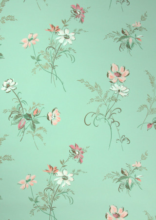 Flower pattern green background monogrammed - a flower pattern free wallpaper for mobile