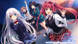 Anime girls night street stars - a street free wallpaper for desktop