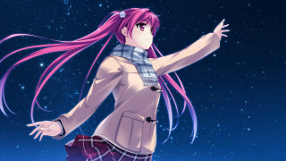 Pink hair girl night sky - the night sky free wallpaper