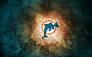 Dolphins logo dark background blue 2 - ball free wallpaper for desktop