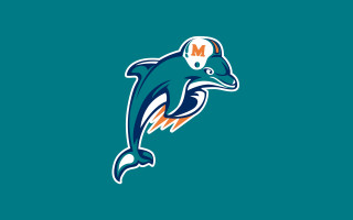 Dolphins logo blue background orange - m free wallpaper