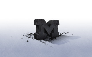 Black object letter m debris - m free wallpaper