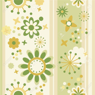 Floral green yellow stripes silk - art green free wallpaper for tablet