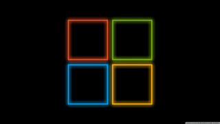 Black background neon square middle - a neon free wallpaper