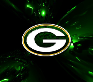 Green packers logo swirls glowing - art green free wallpaper for tablet