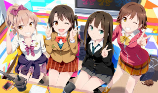 Three girls school uniforms thumbs - three girl free wallpaper