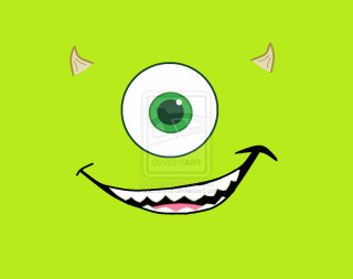 Green monster big smile two - a green monster free wallpaper
