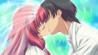 Man woman kissing blue background 3 - ahmed yacoubi free wallpaper