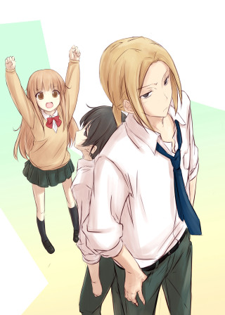 People standing air hands up - a tie free wallpaper for mobile