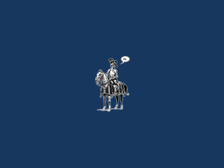 Man riding horse thought bubble 2 - david rudnick free wallpaper