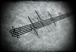Musical note grunge background black - a musical note free wallpaper