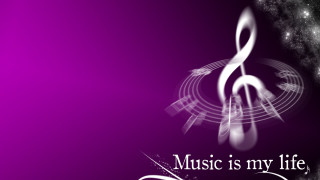 Music note purple background white - a white swirl free wallpaper for desktop