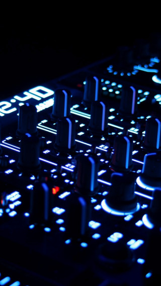 Dj controller blue lights black - neon free wallpaper